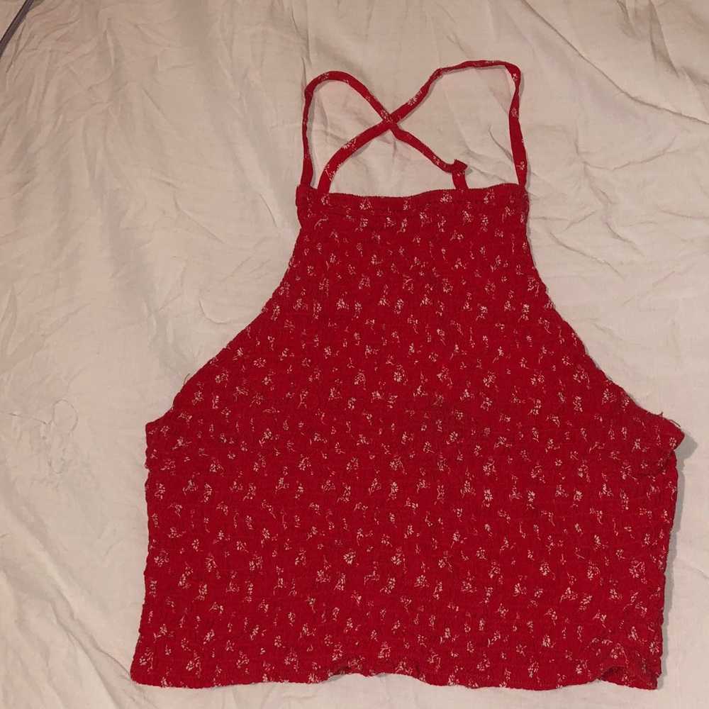 Red Cropped Tank Top